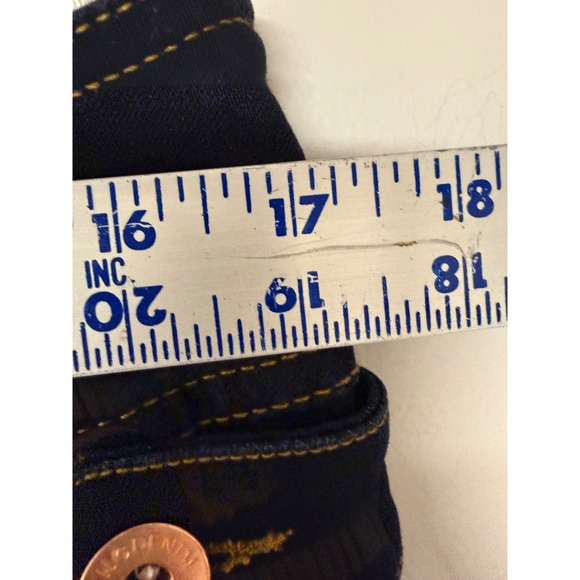 INC International Concepts Denim Wide Leg Cropped Jeans Womens‎ Size 16 33S Dark - Picture 6 of 8